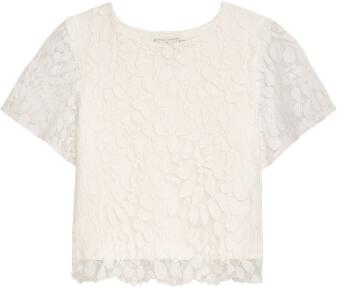 Danamade Teens Mädchen Spitzen Shirt Bluse festlich ecru