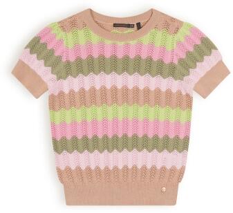 Nono Mädchen Pullover Kae Ajour bunt