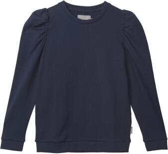 Creamie Mädchen Sweatshirt mit angekrausten Ärmeln blau
