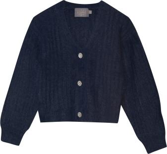 Creamie Mädchen Cardigan Strickjacke Knit blau