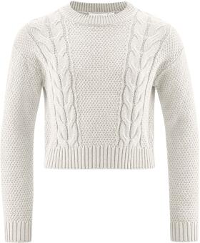 Happy Girls Kinder Mädchen Pullover Zopf ecru