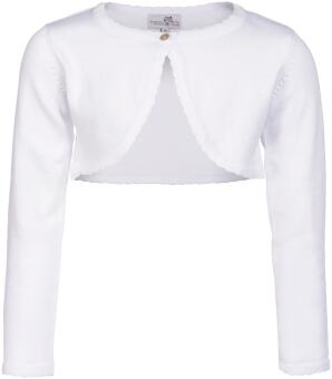 Happy Girls Kinder Glitzer Bolero festlich ecru