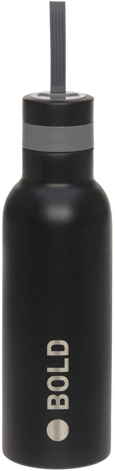 L&auml;ssig Edelstahl Trinkflasche BOLD schwarz