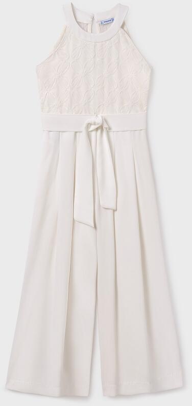 Mayoral festlicher Teens Mädchen Jumpsuit Kommunion Chiffon ecru