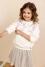 Nono Mädchen Sweatshirt mit lila Stickerei pearled ivory