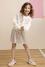 Nono Mädchen Sweatshirt mit lila Stickerei pearled ivory