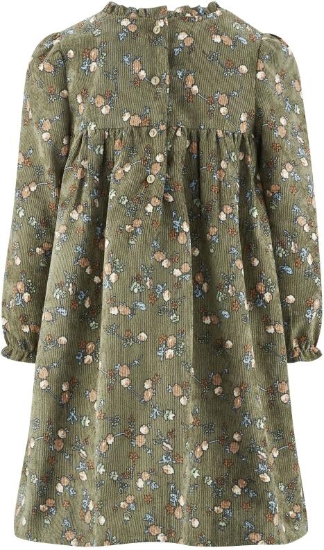 Happy Girls Mädchen Kleid Kinderkleid Cord olive