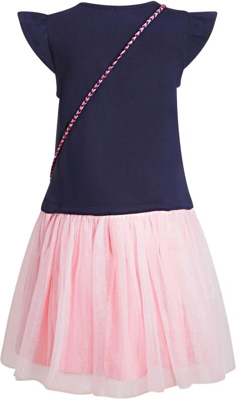 Happy Girls Mädchen Kleid Sommerkleid Pferde blau-rosa