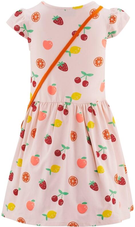 Happy Girls Kinder Mädchen Kleid Sommerkleid Früchte rosa