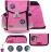 Belmil Schulranzen-Set Classy Plus 5-tlg. Pink Black