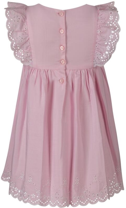 Happy Girls Babykleid mit Lochstickerei rosa