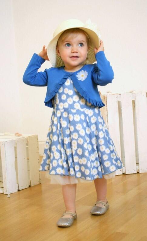 Pezzo Doro Kinder Kleid Gänseblümchen