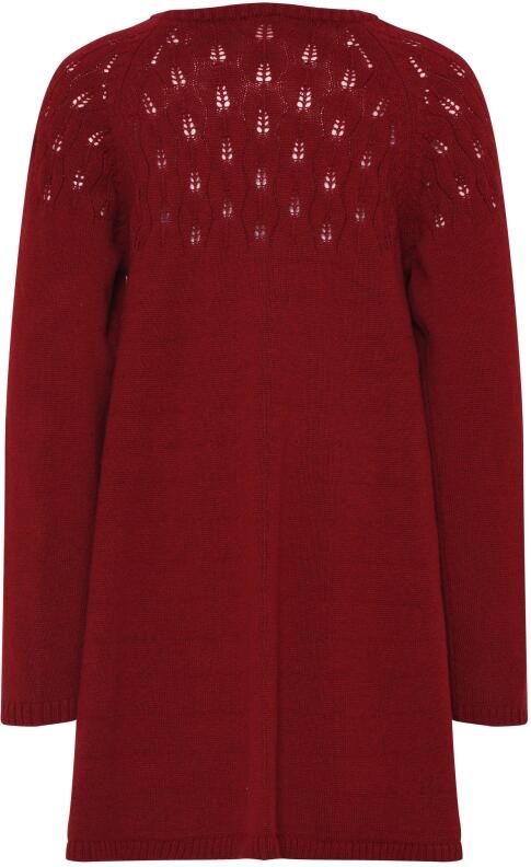 minymo Mädchen Kleid Strickkleid rot