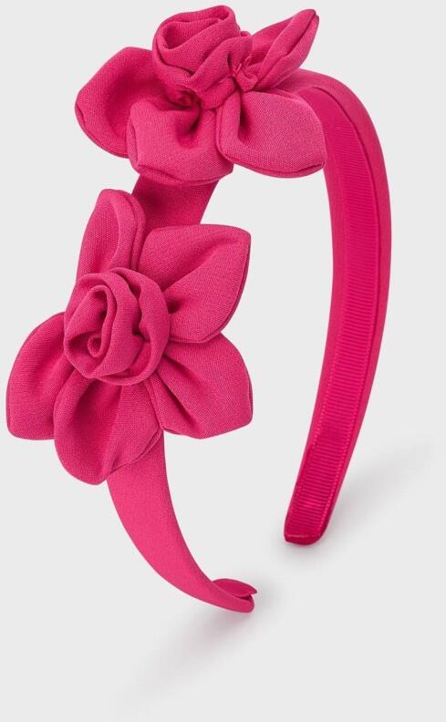 mayoral Mädchen Haarreif aus Crepe Blumen pink