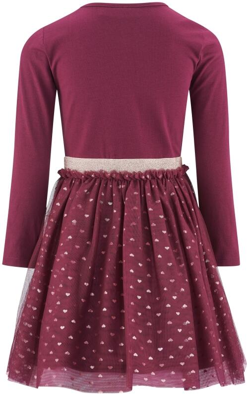 Happy Girls Mädchen Kleid Kinderkleid Regenbogen beere