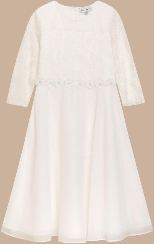 DANAMADE Kommunionkleid festliches Kinderkleid Asya ecru