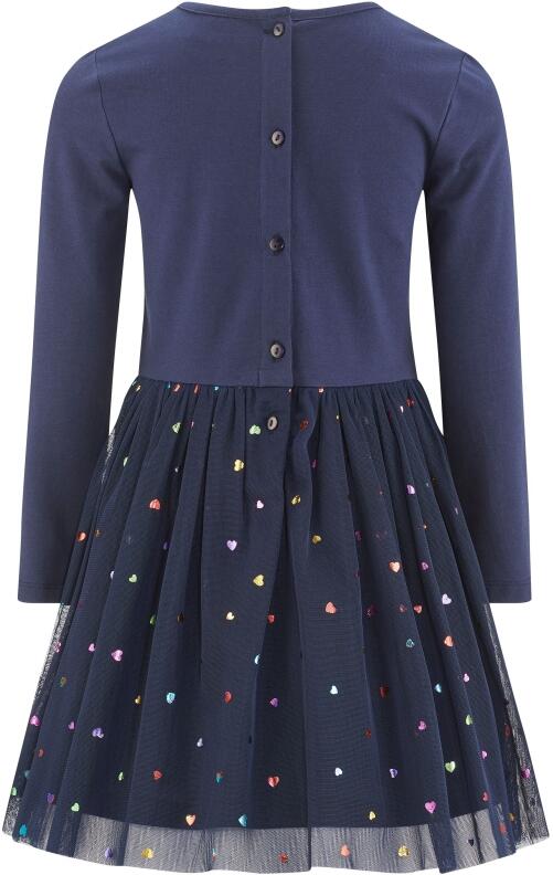 Happy Girls Kinderkleid Mädchen Kleid Herzchen blau