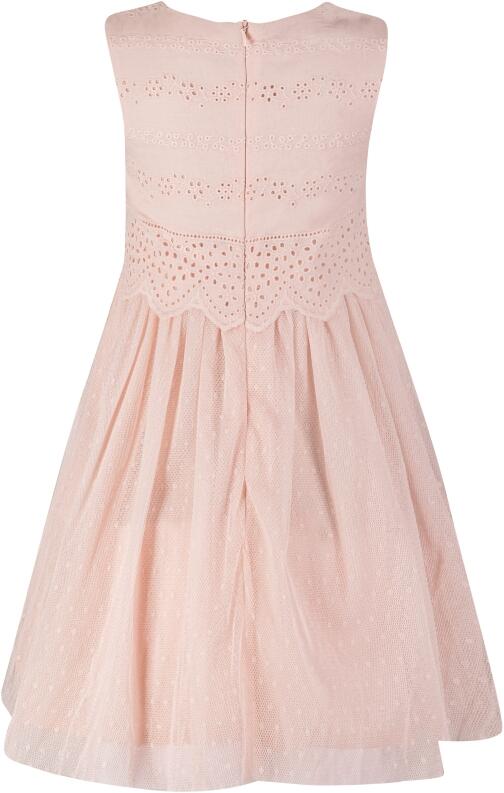 Happy Girls Blumenkind Mädchen Kleid festlich Lochstickerei rosa