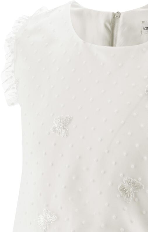 Happy Girls festliches Mädchen Kleid Kommunion Schmetterling ecru