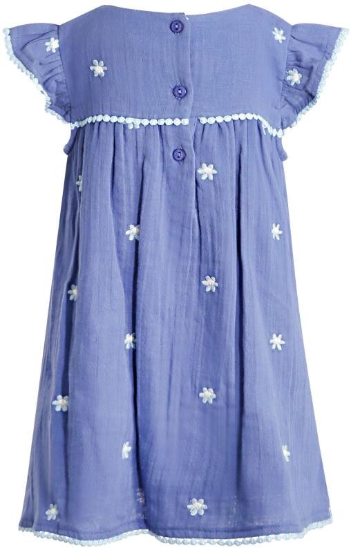 Happy Girls Kinderkleid Sommerkleid Stickerei Blumen jeans blau
