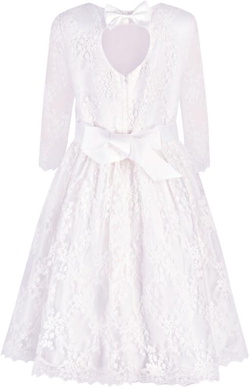 Happy Girls Kommunionkleid Kinderkleid festlich Langarm weiß