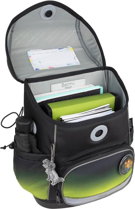 Belmil Premium Schulranzen-Set Compact Plus 5-tlg. Schwarz Grün