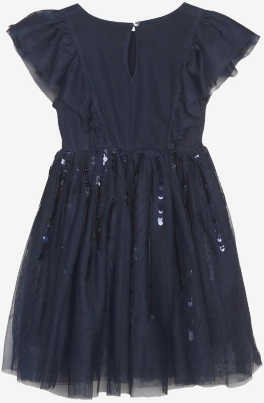 Creamie Mädchenkleid festlich Mesh blau