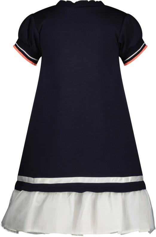 Le Chic Mädchen Kleid mit Tüllvolant blau