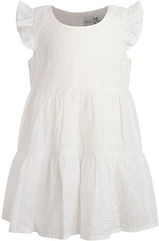 Happy Girls Kinder Kleid Sommerkleid Lochstickerei ecru