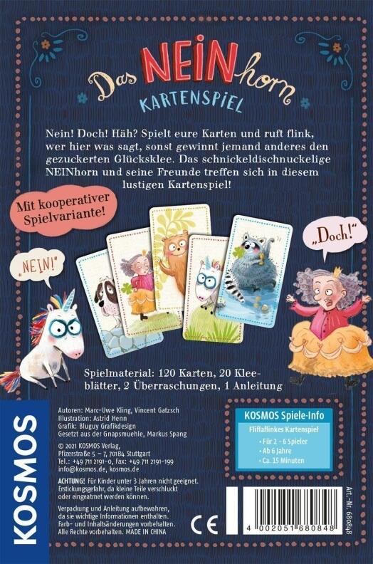 Kosmos Kartenspiel Kinderspiel Das NEINhorn hinten
