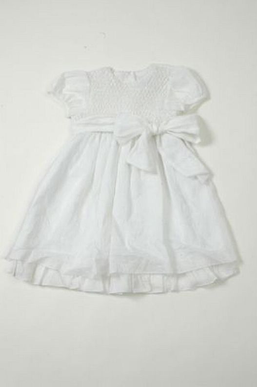 MALVI Kinder Mädchen Kleid festlich Sara weiß
