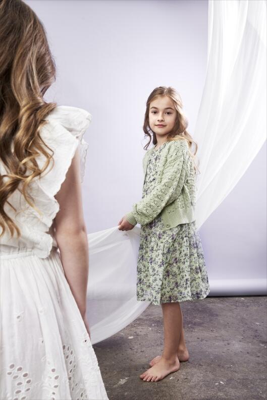 Creamie Kinder Sommerkleid Flower Dobby grün