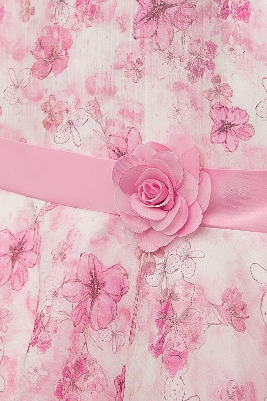 DANAMADE Blumenkind Mädchen Kleid festlich Blüten pink