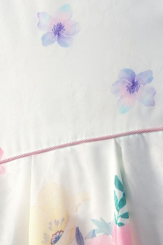 DANAMADE Blumenkind Mädchen Kleid festlich Blüten rosa