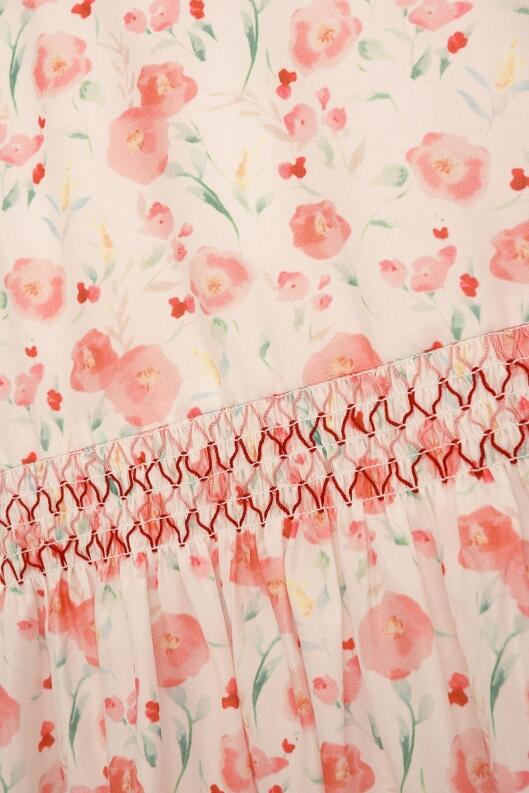 DANAMADE Kinder Mädchen Kleid festlich Blumen Celia aprikot