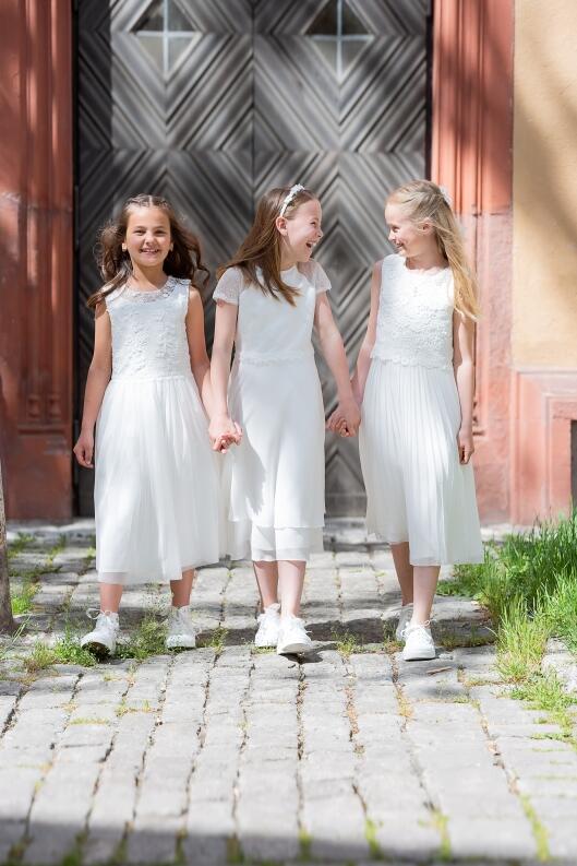 DANAMADE Kommunionkleid festliches Kinderkleid Zuzanna ecru