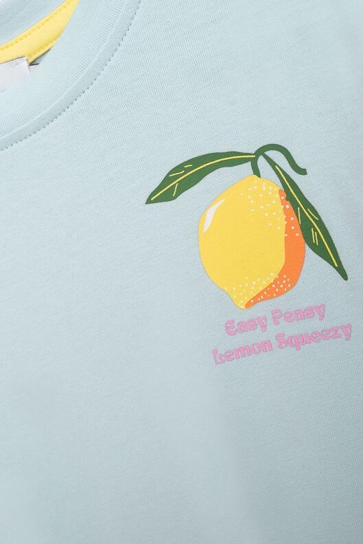 Danamade Teens Mädchen Shirt Zitrone hellblau