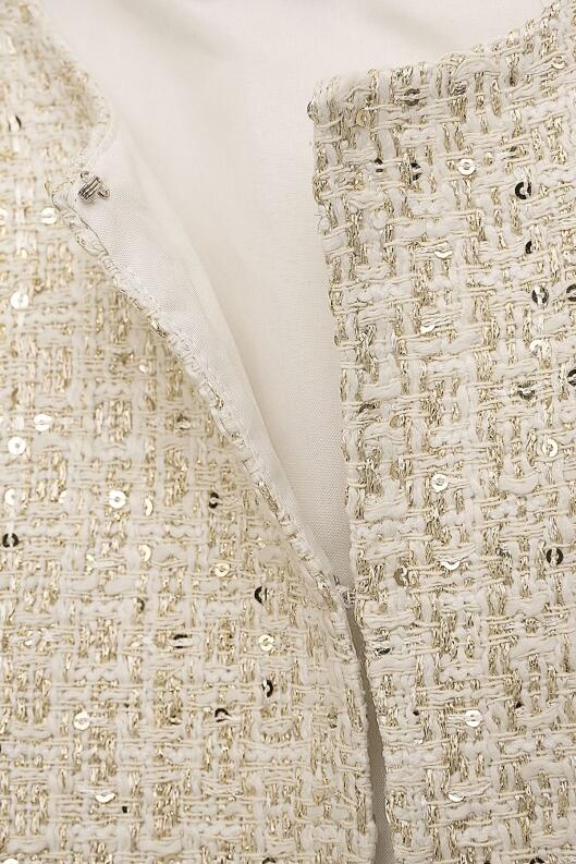 Danamade Teens Mädchen festliche Jacke Bolero Boucle gold