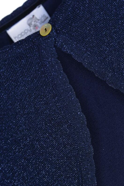 Happy Girls Kinder Glitzer Bolero festlich blau