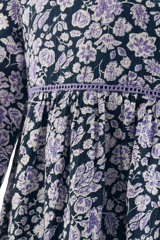 Happy Girls Kinder Mädchen Kleid geblümt blau