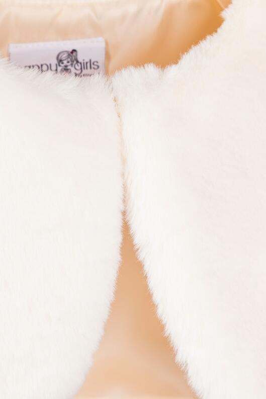 Happy Girls Kinder Weste kurz Kunstfell ecru