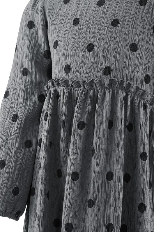 Happy Girls Kinderkleid Mädchen Kleid Punkte anthrazit