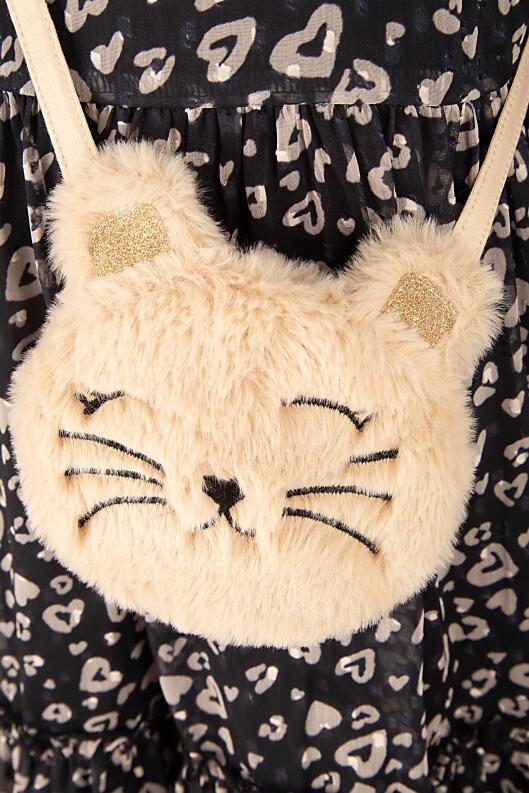 Happy Girls Mädchen Kinder Kleid mit Tasche schwarz