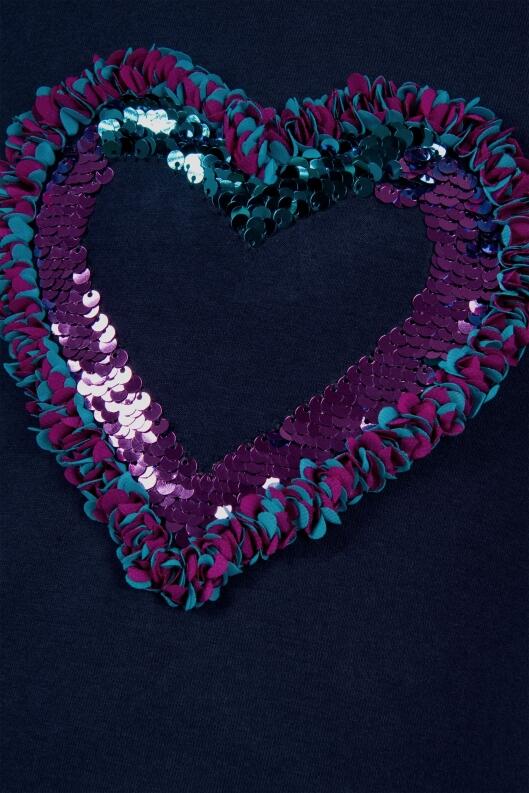 Happy Girls Mädchen Kleid Kinderkleid Herz blau