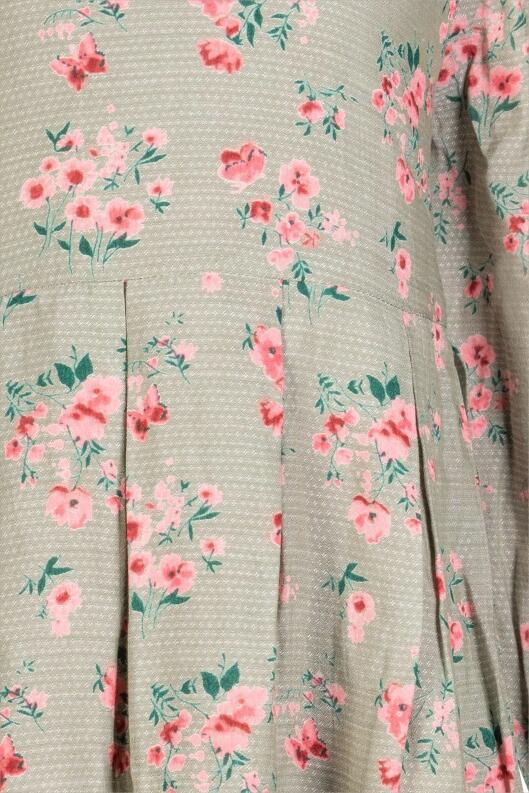 Happy Girls Kinder Kleid Vintage geblümt khaki