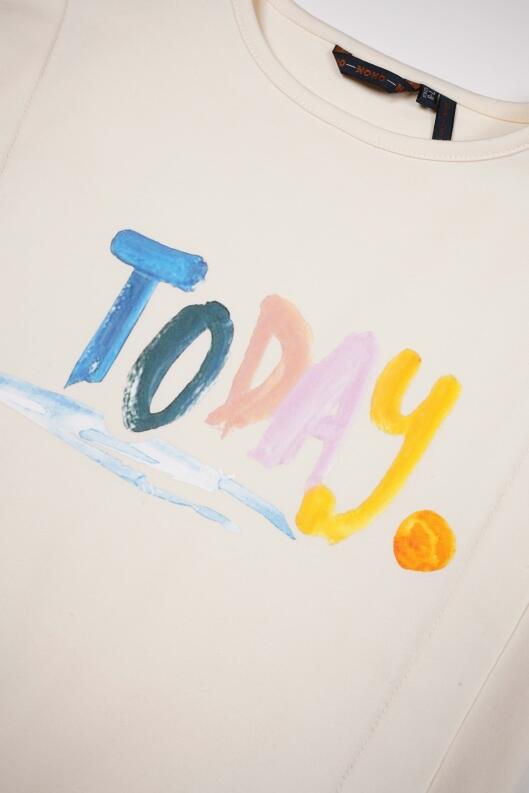 Nono Kinder Mädchen T-Shirt Today ecru