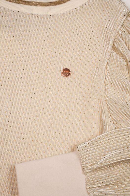 Nono Mädchen Bluse Plissee light gold