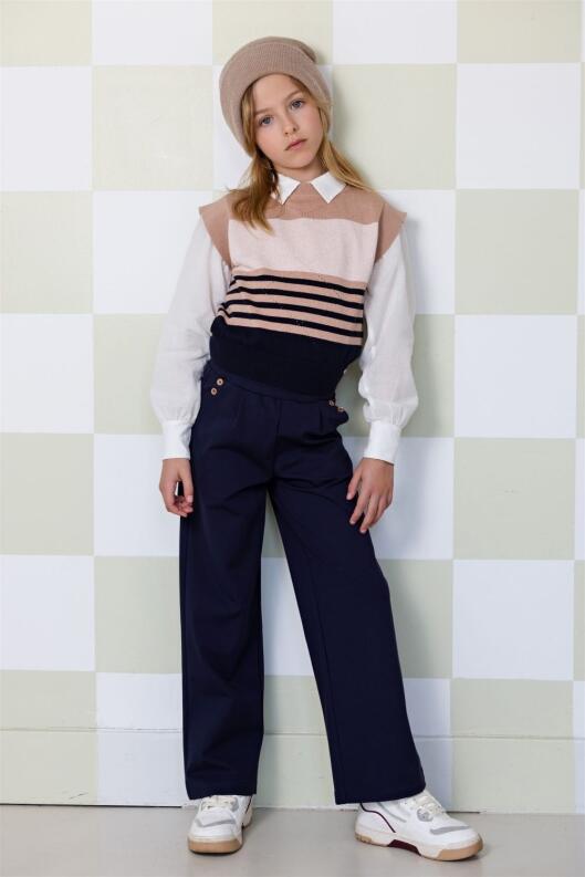 Nono Mädchen Palazzo Hose Saida blau