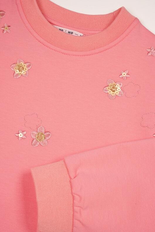 Nono Mädchen Sweatshirt mit Stickerei sparkle rose