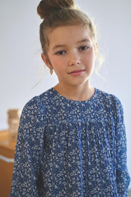 Nono Teens Mädchen Bluse Oberteil Tinne blau bedruckt lifestyle